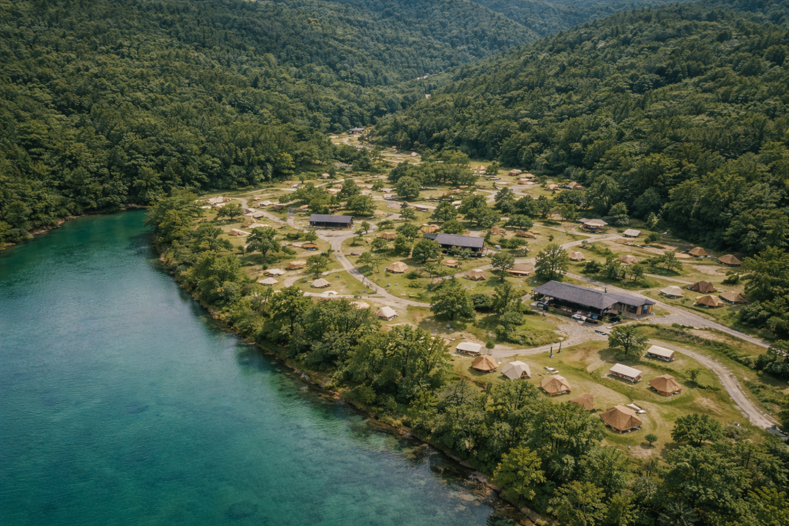月見野キャンプ場の風景